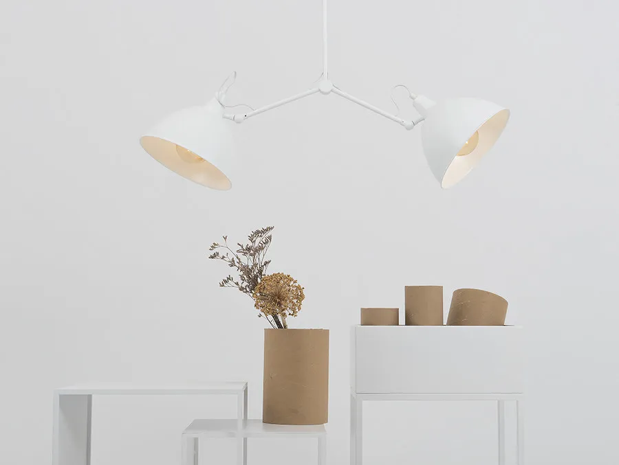 Lampa wisząca COBEN TWO HEAD - biały