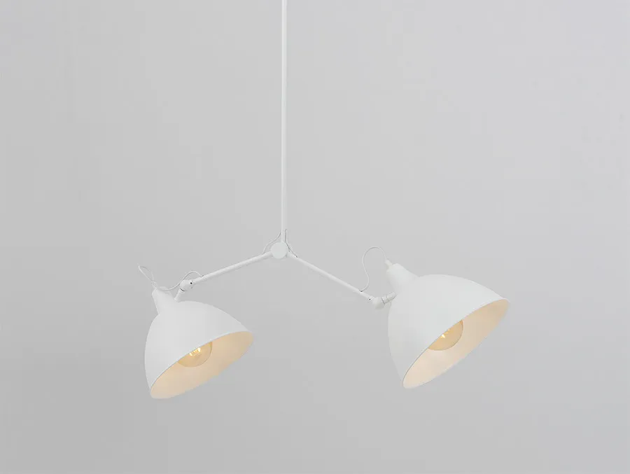 Lampa wisząca COBEN TWO HEAD - biały