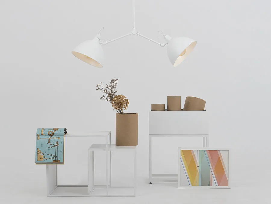 Lampa wisząca COBEN TWO HEAD - biały