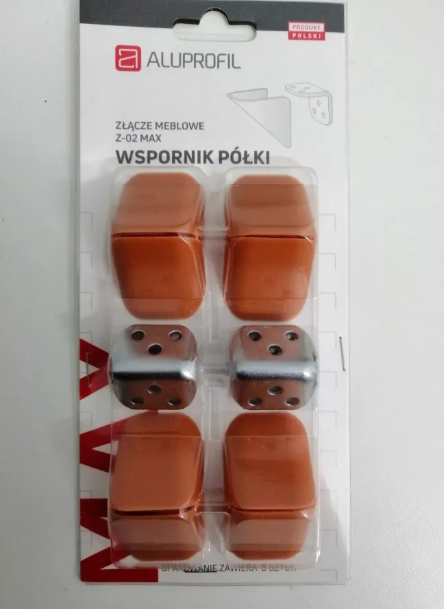 Złącze meblowe Z-02 MAX - wiśnia / 8 szt.