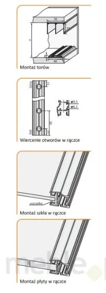Rączka AFRODYTA 10/M do drzwi przesuwnych - czarny mat / dł. 270 cm