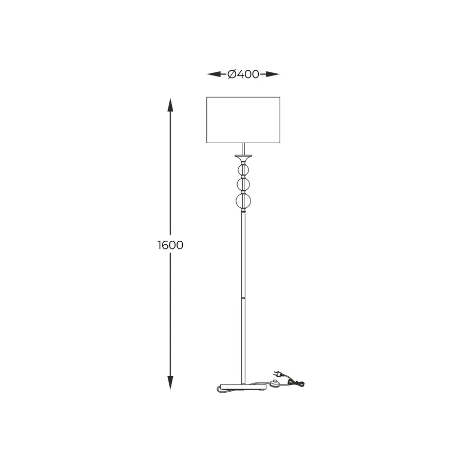 Lampa podłogowa REA II RLL93163-1W - biały/srebrny
