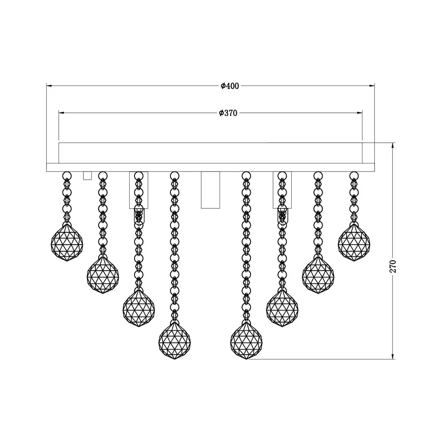 Lampa sufitowa RANGEL RLX92711-5 - srebrny