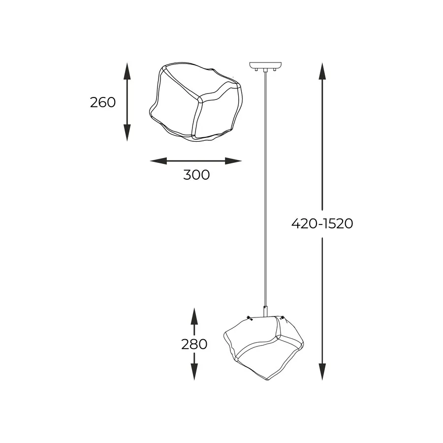 Lampa wisząca ROCK P0488-01B-U8AC - złoty mat