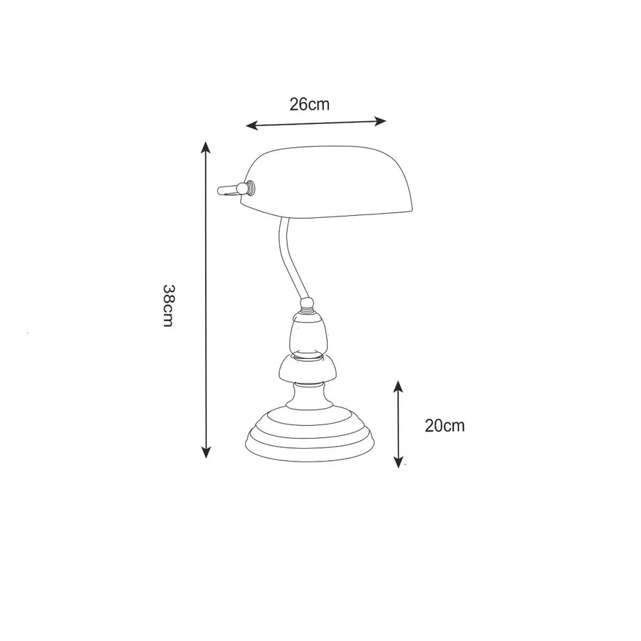 Lampa stołowa EDES T110810 - zielony/mosiądz