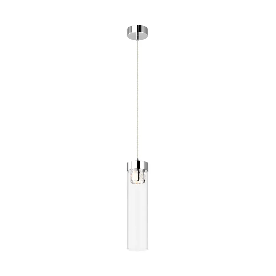 Lampa wisząca GEM P0389-01D-F4AC - chrom