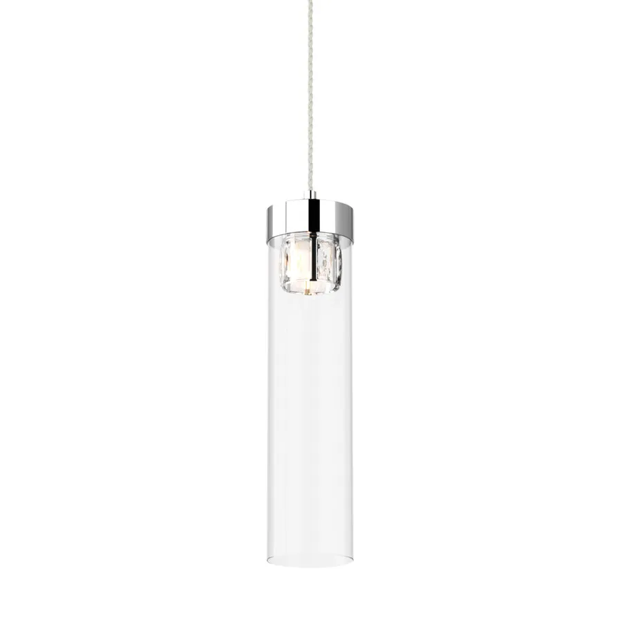Lampa wisząca GEM P0389-01D-F4AC - chrom