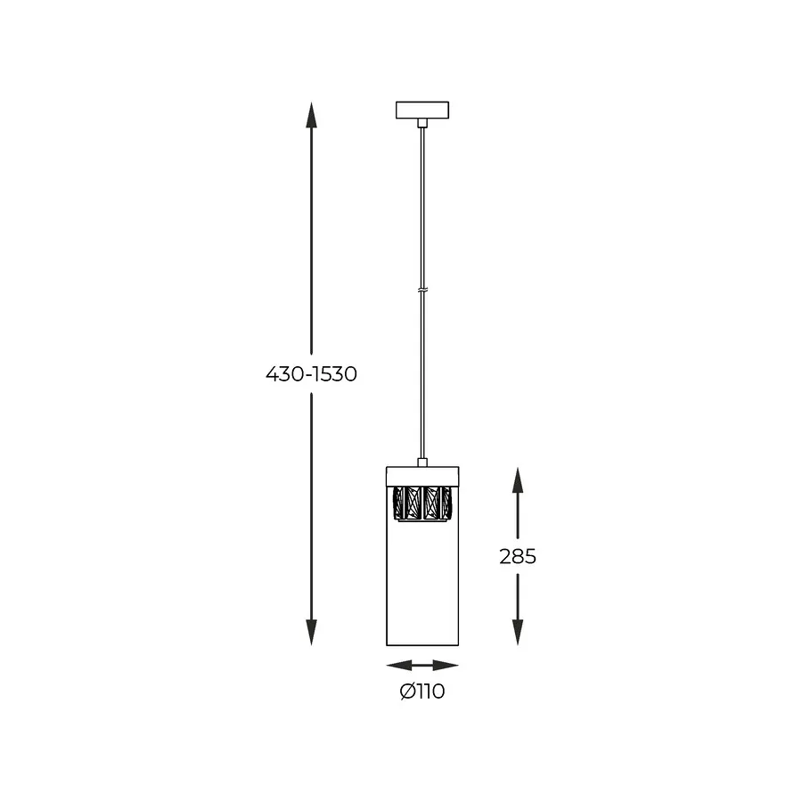 Lampa wisząca GEM P0389-01D-0FD2 - brąz antyczny