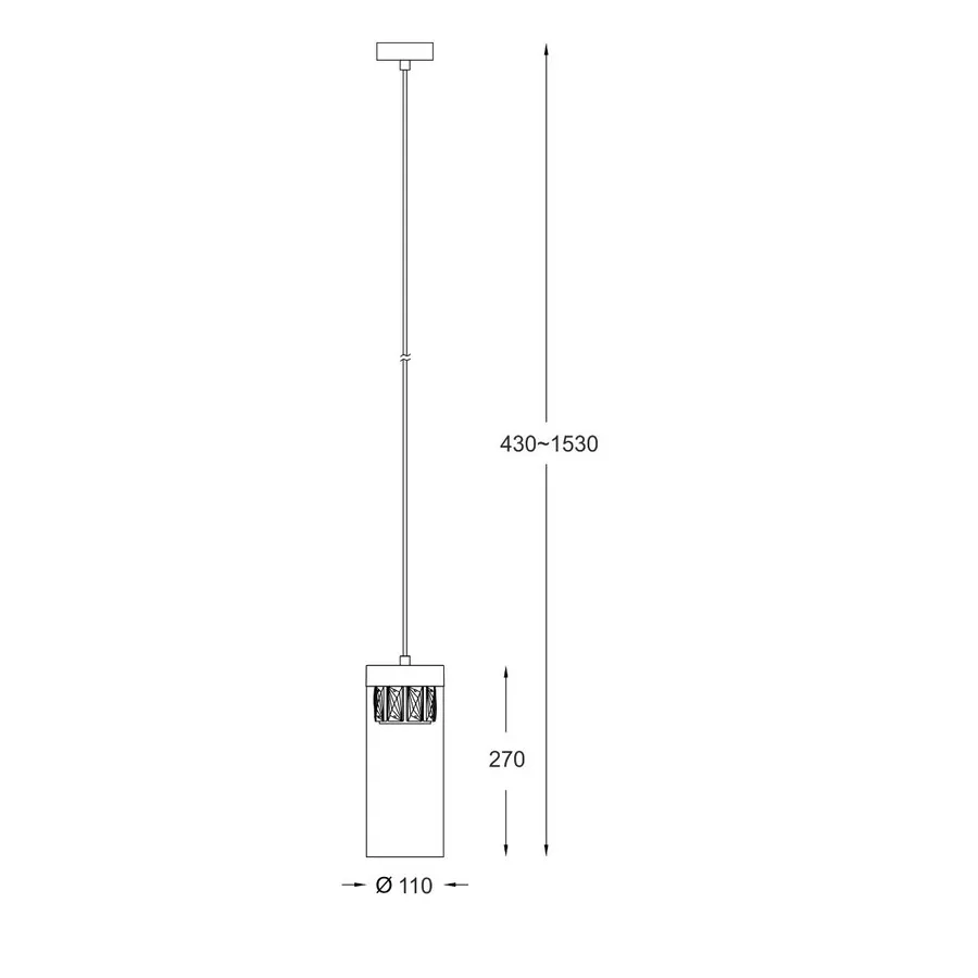 Lampa wisząca GEM P0389-01D-F7AC - złoty