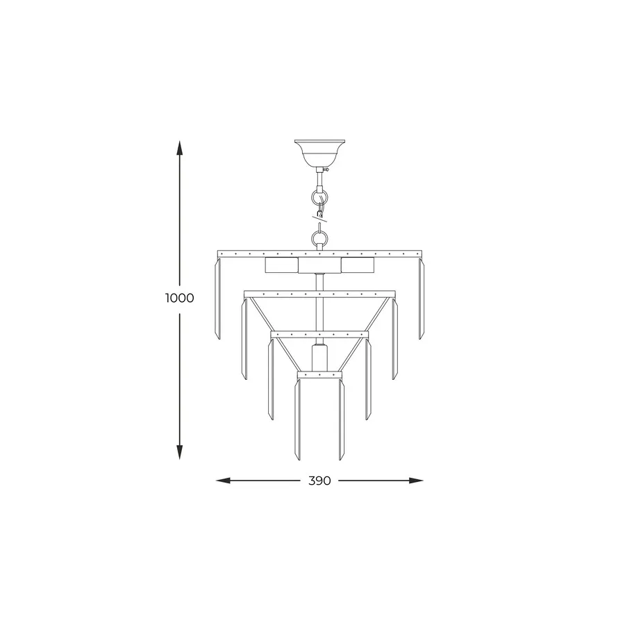 Lampa wisząca AMEDEO 17106/4+1-CHR - chrom
