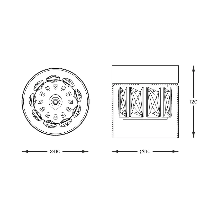 Lampa sufitowa GEM C0389-01A-F7AC - złoty