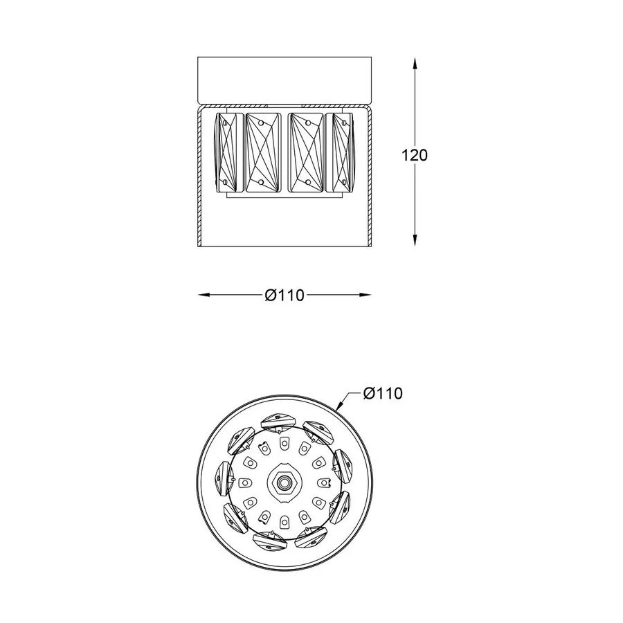 Lampa sufitowa GEM C0389-01A-P7AC - czarny mat
