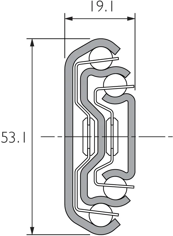 Prowadnica DZ5321EC z Hamulcem Wysuw 100% Dł.100cm 80kg Accuride