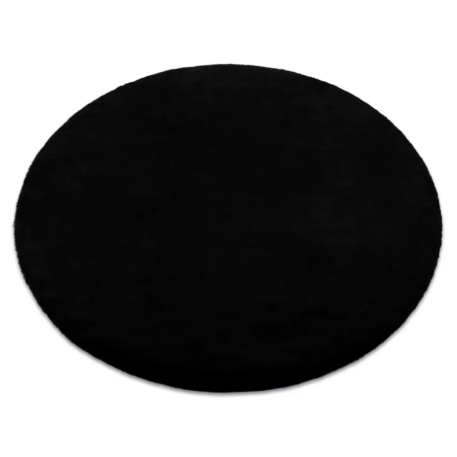 Dywan okrągły FLUFF BLACKY - czarny