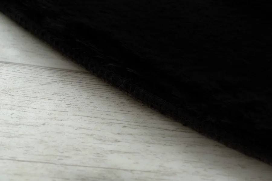 Dywan okrągły FLUFF BLACKY - czarny