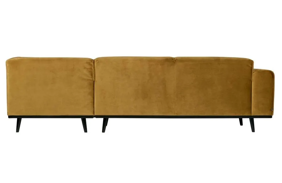 Sofa narożna STATEMENT prawa - velvet miodowy