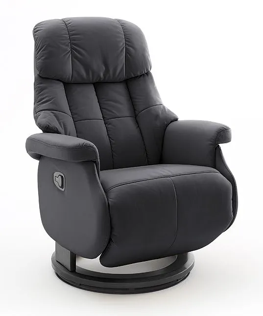 Fotel relax CALGARY COMFORT L - czarny/czarny