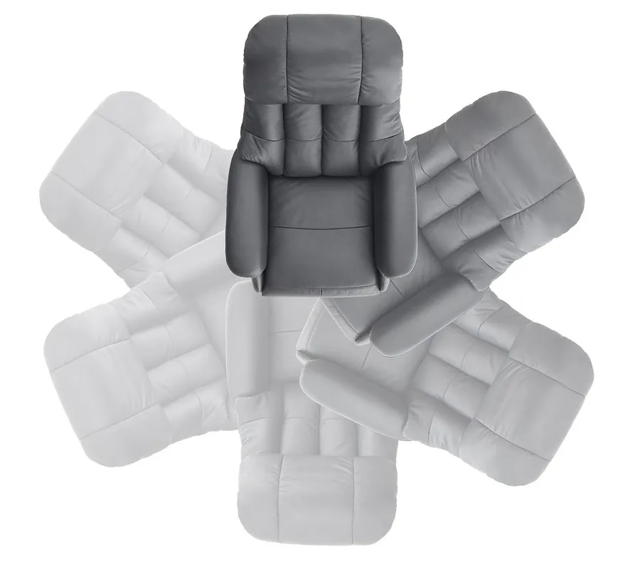 Fotel relax CALGARY COMFORT L - czarny/czarny