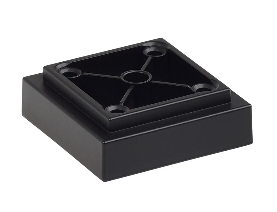 Nóżka kwadratowa 6601 - czarny mat / wys. 2 cm