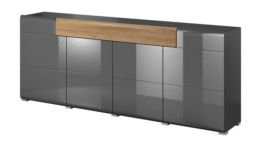 Komoda TOLEDO WM 25 - antracyt połysk