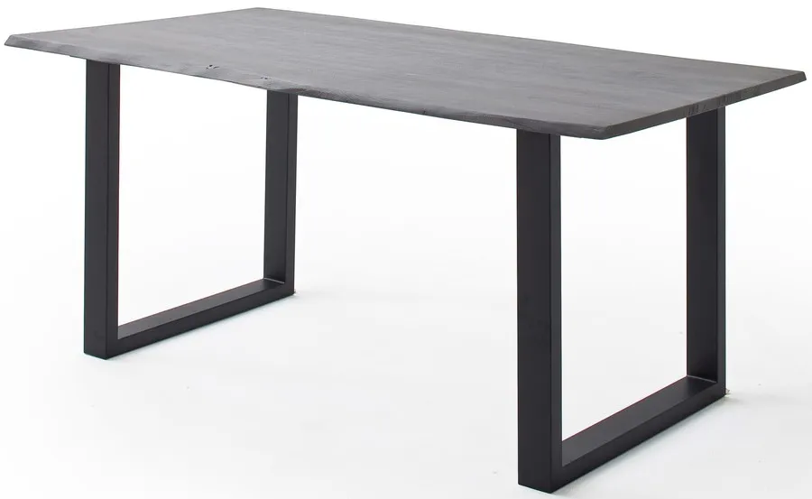 Stół drewniany CALABRIA z blatem 2.5 cm - szary piaskowany