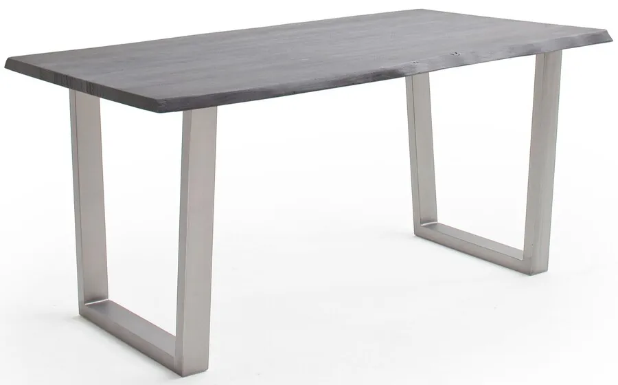 Stół drewniany CALABRIA z blatem 3.5 cm - szary piaskowany