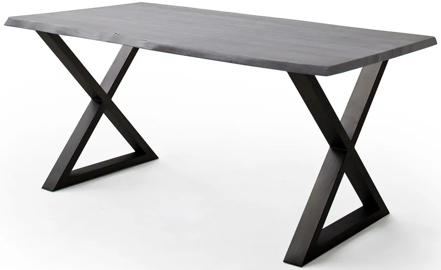 Stół drewniany CALABRIA z blatem 3.5 cm - szary piaskowany