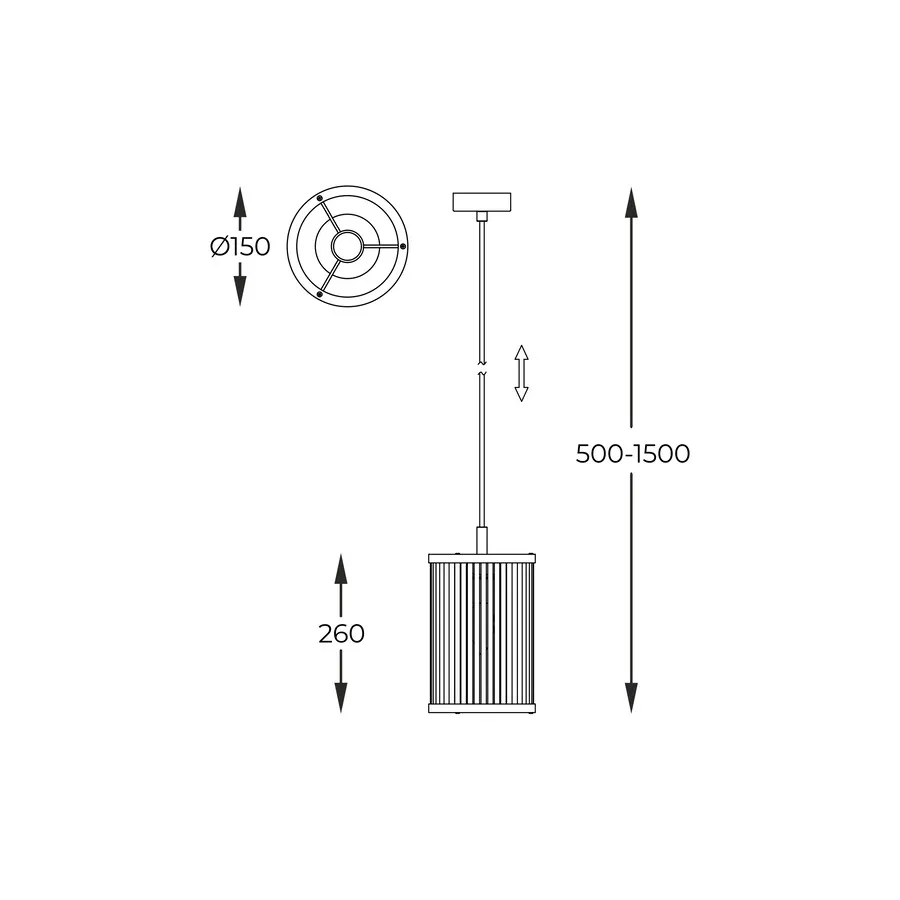 Lampa wisząca SERGIO P0528-01F-V6AC - złoty