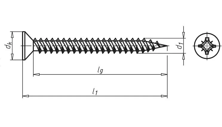 Wkręt Wurth WUPOFAST A2K - stal ocynk / 3.5x16/12 mm / 1000 szt.