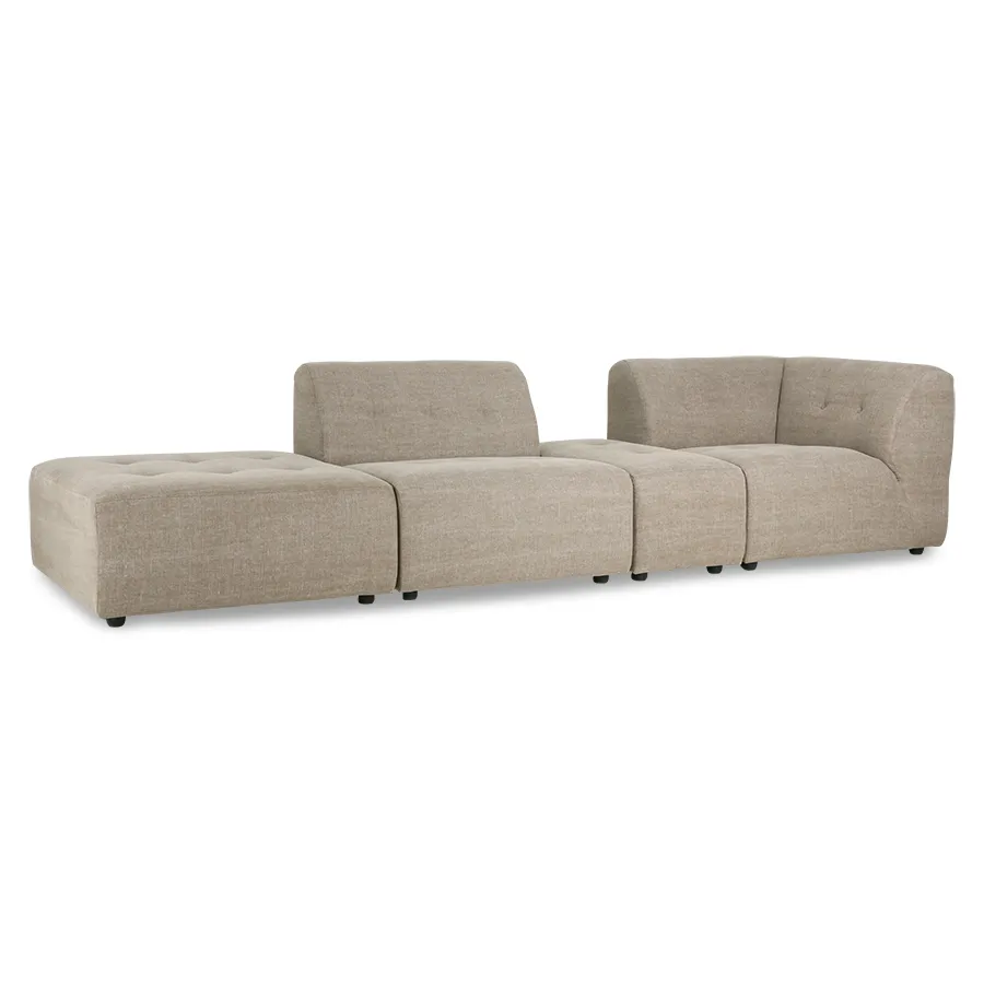 Kanapa VINT: element lewy - taupe