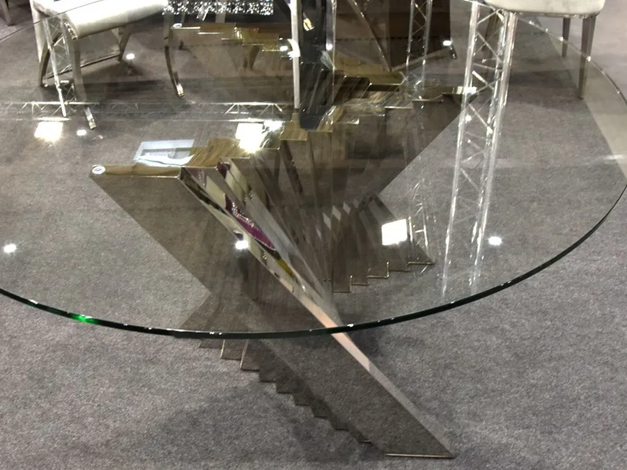 Elegancki stół okrągły do salonu CT2071 150x75 cm