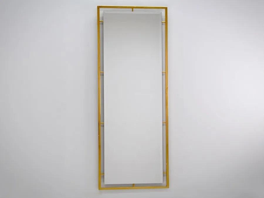 Lustro w stalowej oprawie LW6853 80x180 cm - złoty