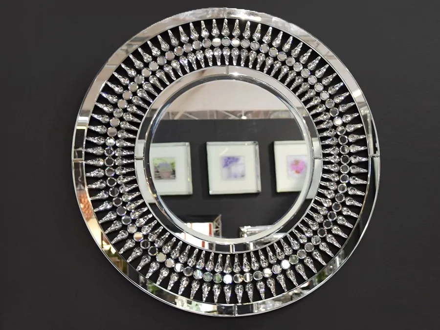 Lustro okrągłe Art deco 16JZ112 Ø80 cm