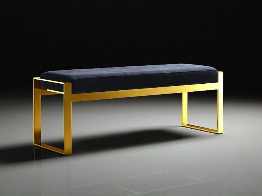 Ławka stylowa Y1027 130x41x48 cm - złoty