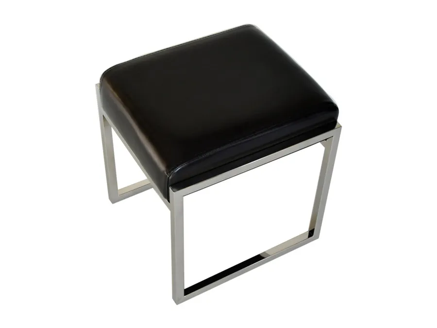 Taboret elegancki Y1023 43x37x44 cm - czarny
