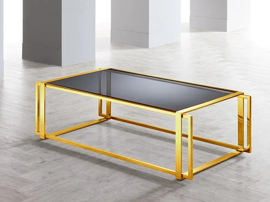 Stolik nowoczesny CJ1092/C067 130x70x40 cm - złoty