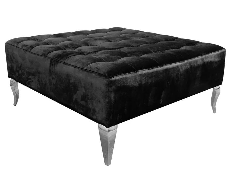 Pufa kwadratowa pikowana POUF002 - czarny
