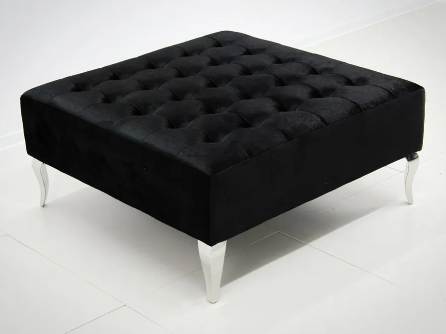 Pufa kwadratowa pikowana POUF002 - czarny