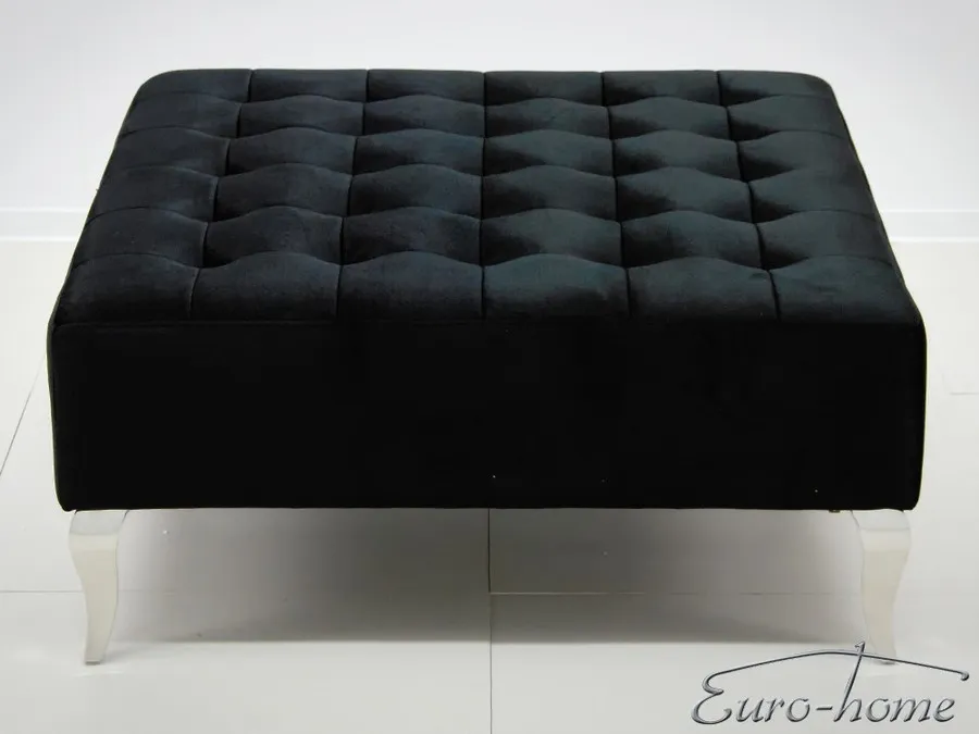 Pufa kwadratowa pikowana POUF002 - czarny