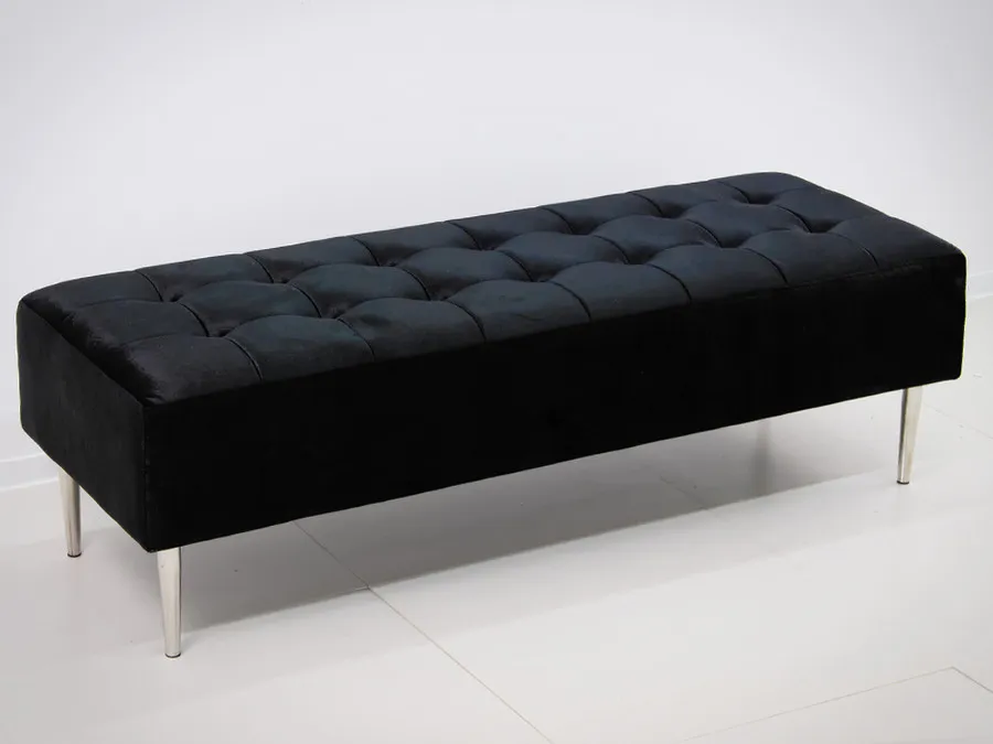 Pufa podłużna pikowana POUF005 - czarny