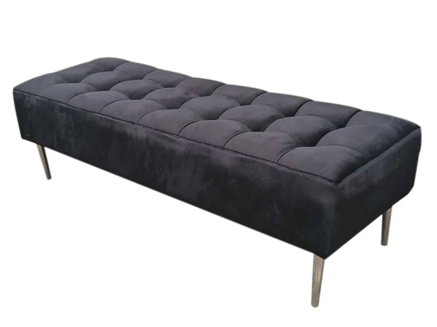 Pufa podłużna pikowana POUF005 - czarny