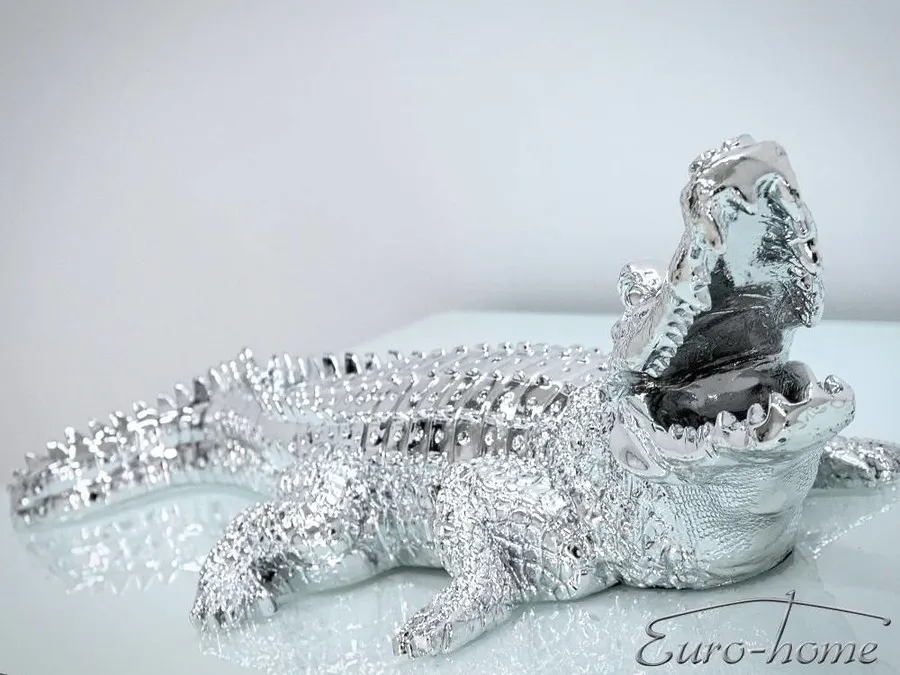 Figura KROKODYL 2053 - srebrny