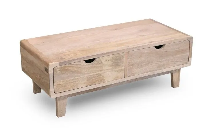 Stolik kawowy drewniany RETRO - drewno mango