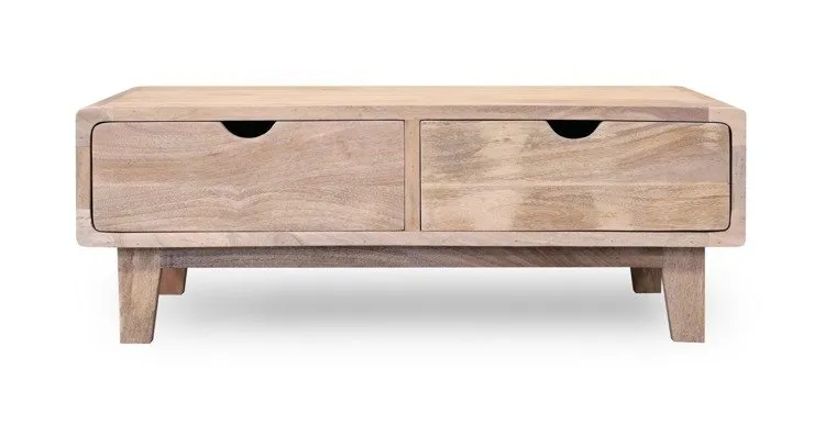 Stolik kawowy drewniany RETRO - drewno mango
