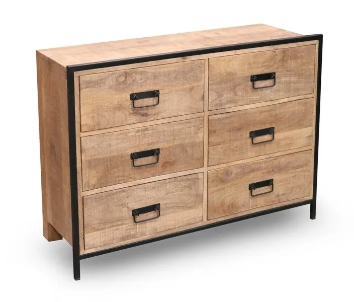 Komoda SOHO 6 szuflad - drewno mango