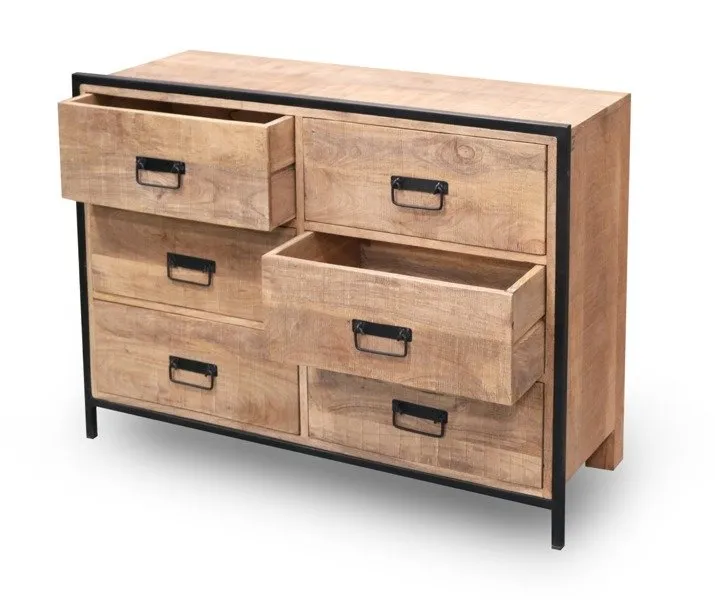 Komoda SOHO 6 szuflad - drewno mango