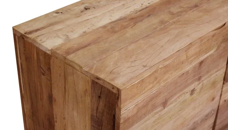 Komoda drewniana 3-drzwiowa CENTURY RUSTIC - stare drewno