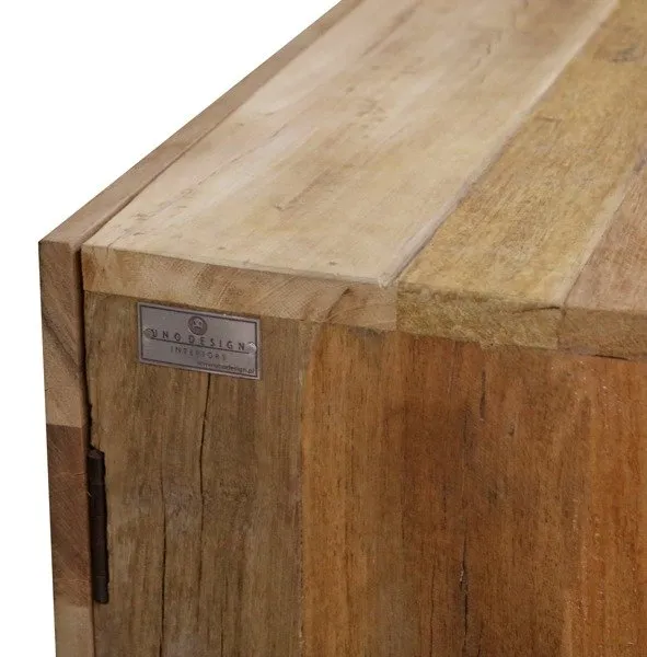 Komoda drewniana 3-drzwiowa CENTURY RUSTIC - stare drewno