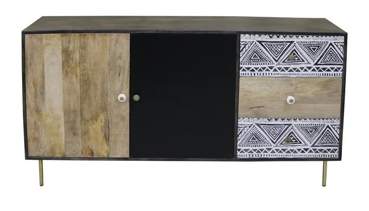 Komoda drewniana BOHO - mango naturalne