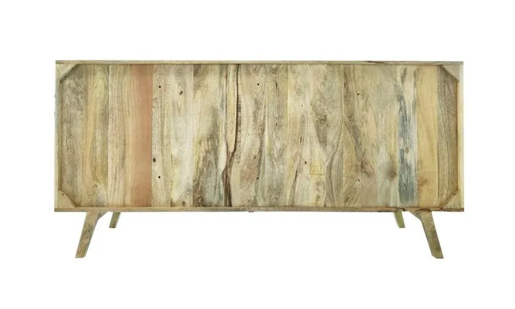 Komoda drewniana 4-drzwiowa STOCKHOLM - mango naturalne